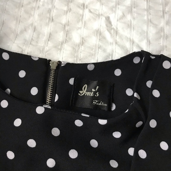 SOLD - Black tunic with white polka dots - Picture 8 of 12